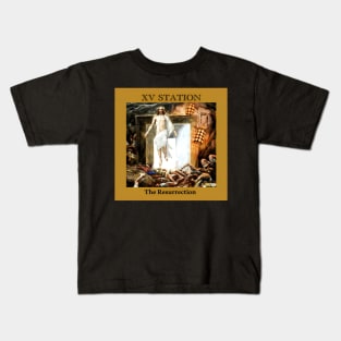 Stations of the Cross -  Via Crucis #15 of 15 Kids T-Shirt